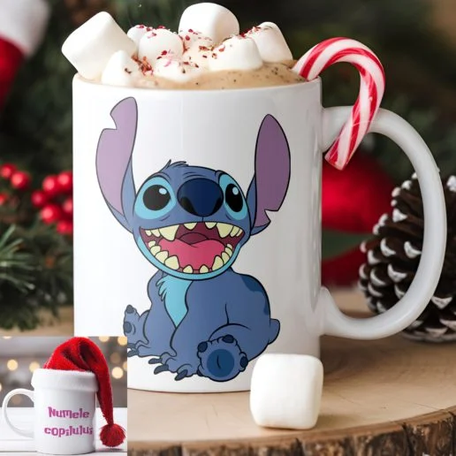 Cana Stitch personalizata cu numele tau