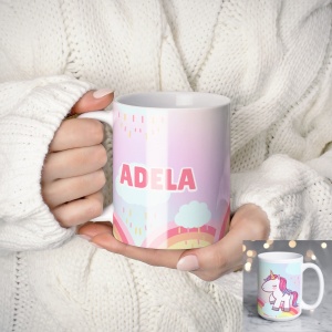 Cana Unicorn personalizata cu numele tau