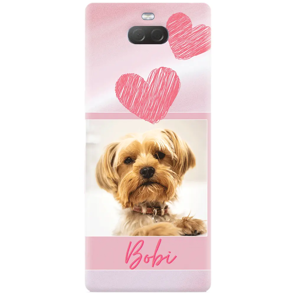 Husa de telefon personalizată cu animăluțul tău - Pink Heart