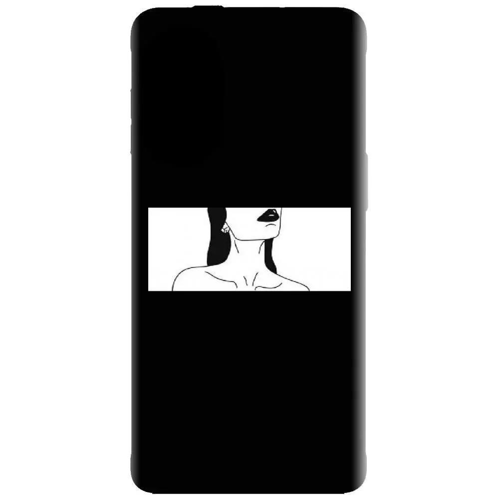 Husa din silicon - model Line Art Buze Negre