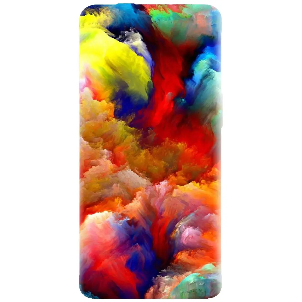 Husa din silicon - model Oil Painting Colorful Strokes